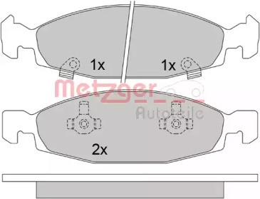 Комплект тормозных колодок METZGER 1170631