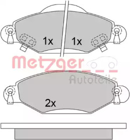 Комплект тормозных колодок METZGER 1170632