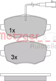 Комплект тормозных колодок METZGER 1170634