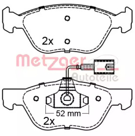 Комплект тормозных колодок METZGER 1170647