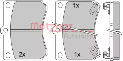 Комплект тормозных колодок METZGER 1170661