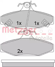 Комплект тормозных колодок METZGER 1170662