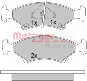 Комплект тормозных колодок METZGER 1170666