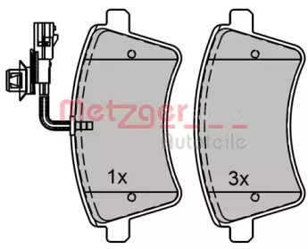 Комплект тормозных колодок METZGER 1170776