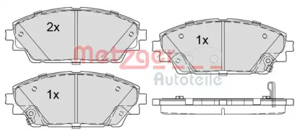 Комплект тормозных колодок METZGER 1170800