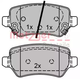 Комплект тормозных колодок METZGER 1170812