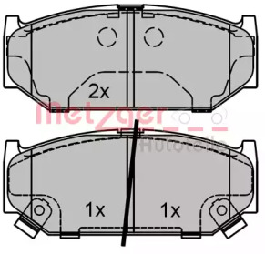 Комплект тормозных колодок METZGER 1170813