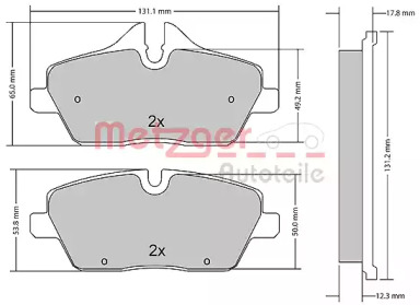 Комплект тормозных колодок METZGER 1170826