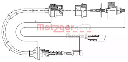 Трос METZGER 1172.8