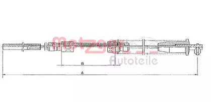 Трос METZGER 1251.10