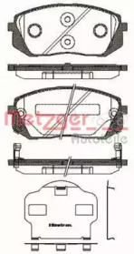 Комплект тормозных колодок METZGER 1302.02