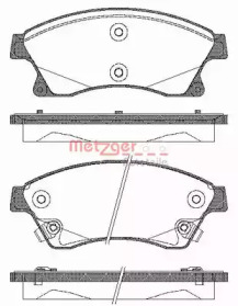 Комплект тормозных колодок METZGER 1431.12