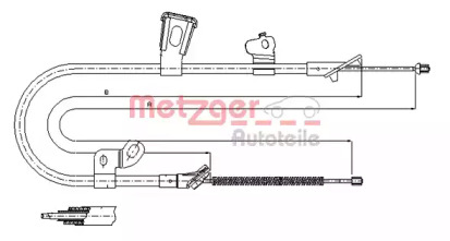 Трос METZGER 17.1078