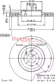 Тормозной диск METZGER 24273 E