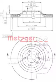 Тормозной диск METZGER 24892