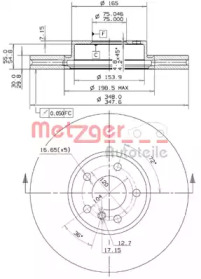 Тормозной диск METZGER 25099 V