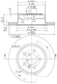 Тормозной диск METZGER 25120 V