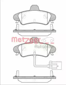 Комплект тормозных колодок METZGER 0433.12