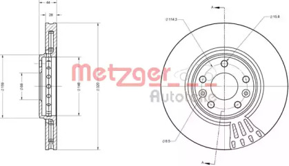 Тормозной диск METZGER 6110002