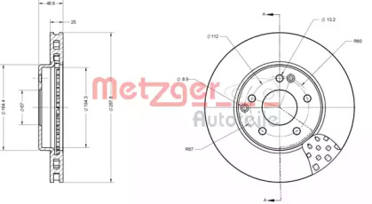 Тормозной диск METZGER 6110024