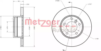 Тормозной диск METZGER 6110028