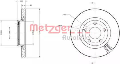 Тормозной диск METZGER 6110029