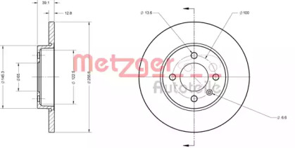 Тормозной диск METZGER 6110056