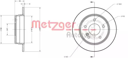 Тормозной диск METZGER 6110064