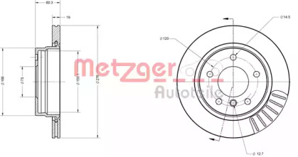 Тормозной диск METZGER 6110065