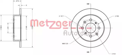 Тормозной диск METZGER 6110081