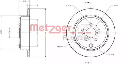 Тормозной диск METZGER 6110099