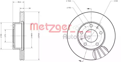 Тормозной диск METZGER 6110104