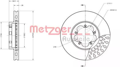 Тормозной диск METZGER 6110117