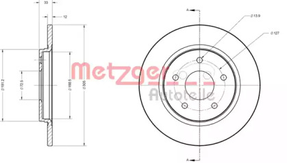 Тормозной диск METZGER 6110120