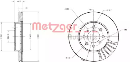 Тормозной диск METZGER 6110128