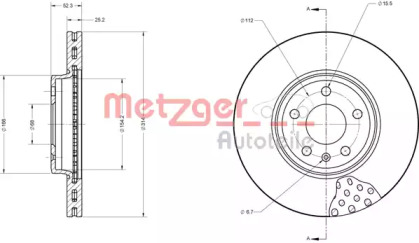 Тормозной диск METZGER 6110138