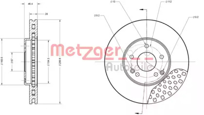 Тормозной диск METZGER 6110140