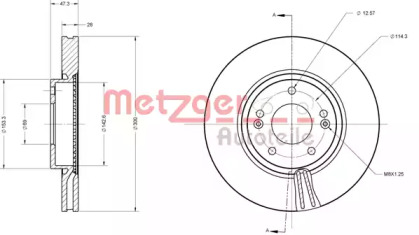 Тормозной диск METZGER 6110155