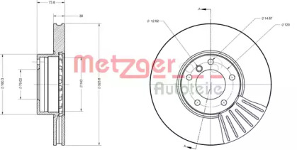 Тормозной диск METZGER 6110171