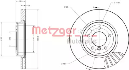 Тормозной диск METZGER 6110172