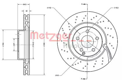 Тормозной диск METZGER 6110194