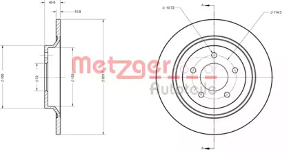 Тормозной диск METZGER 6110198