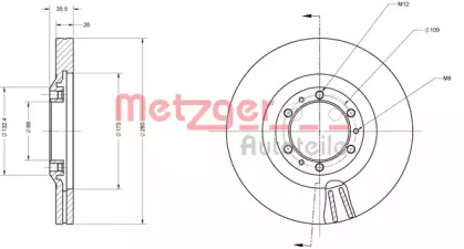 Тормозной диск METZGER 6110203