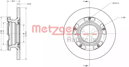 Тормозной диск METZGER 6110205