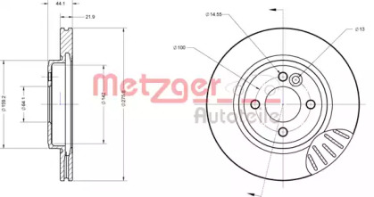 Тормозной диск METZGER 6110207