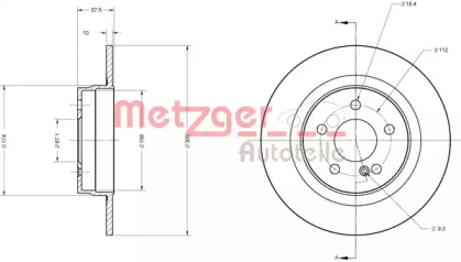 Тормозной диск METZGER 6110209