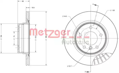 Тормозной диск METZGER 6110215