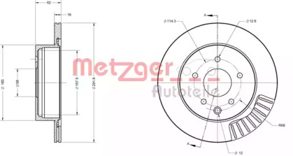 Тормозной диск METZGER 6110217