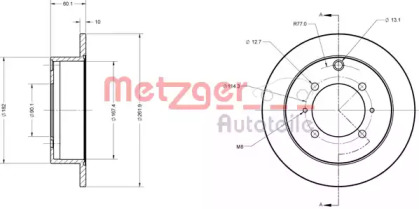 Тормозной диск METZGER 6110221