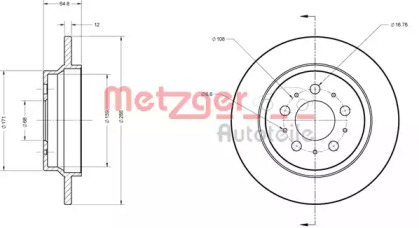 Тормозной диск METZGER 6110224